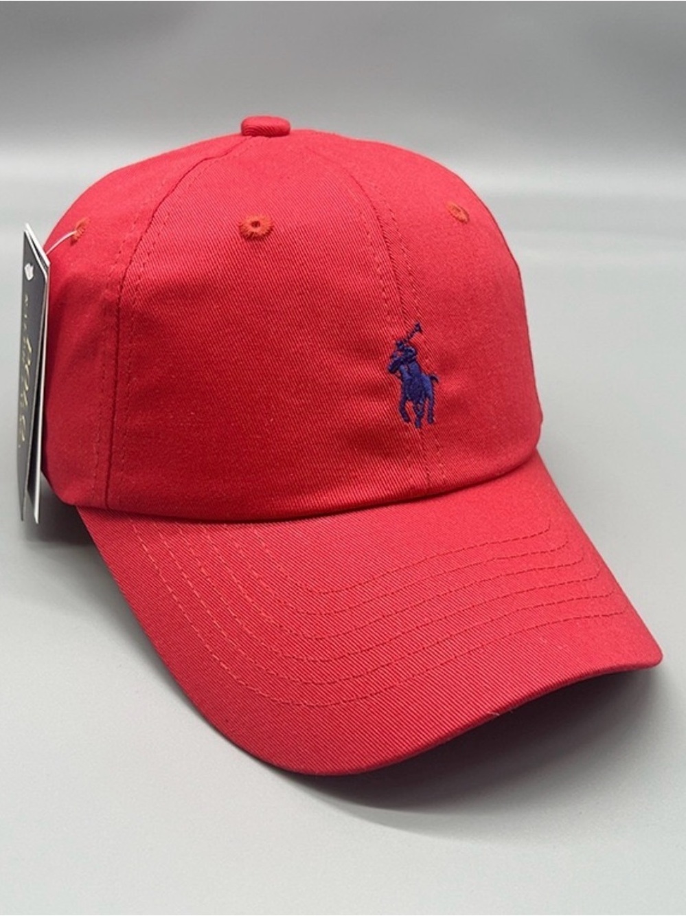 Polo by Ralph Lauren Kids Red Cap with Navy Pony Embroidery